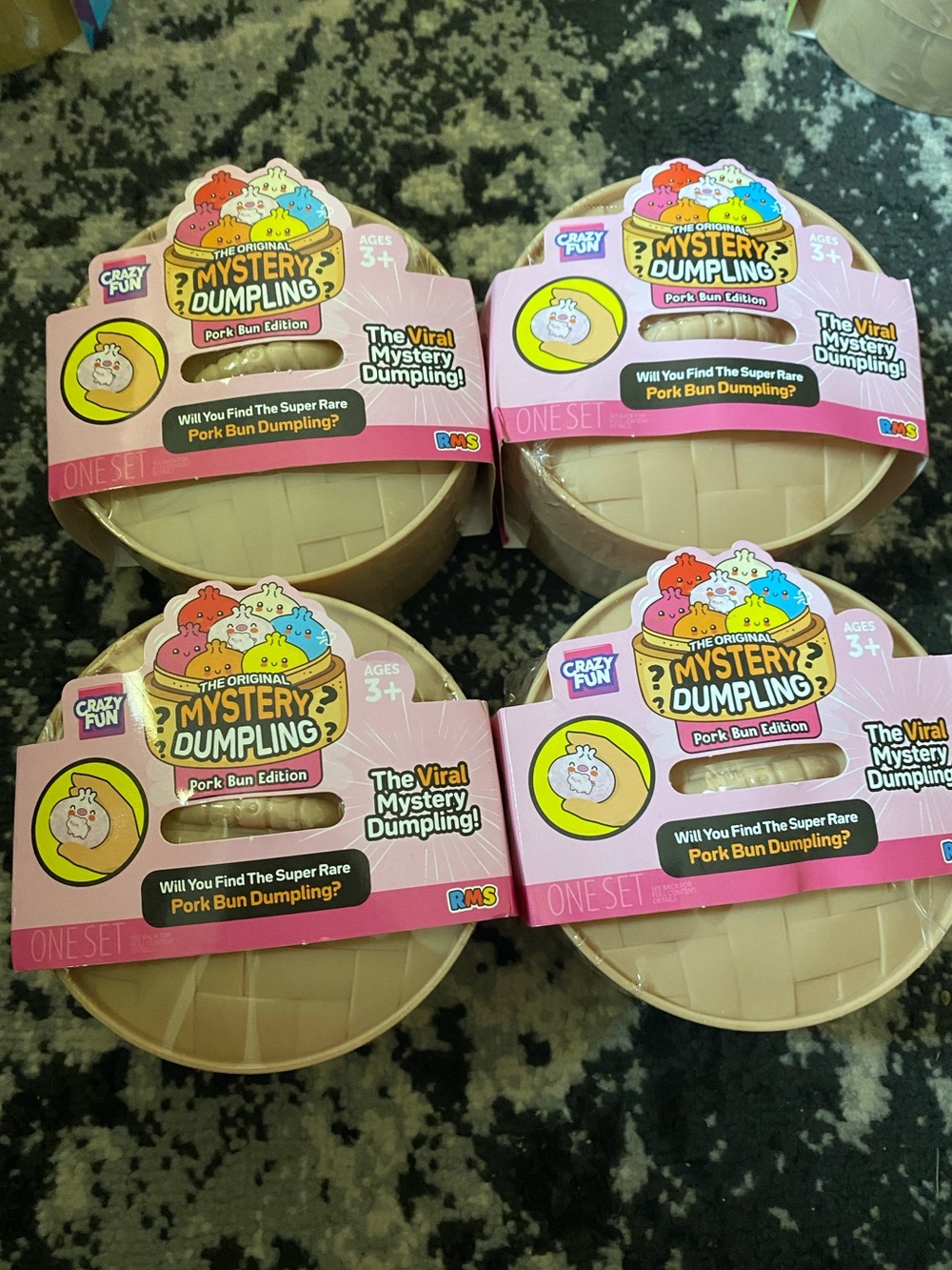 Authentic Crazy Fun RMS Mystery Dumpling - Pork Bun Edition (Pink) - 4 Pack